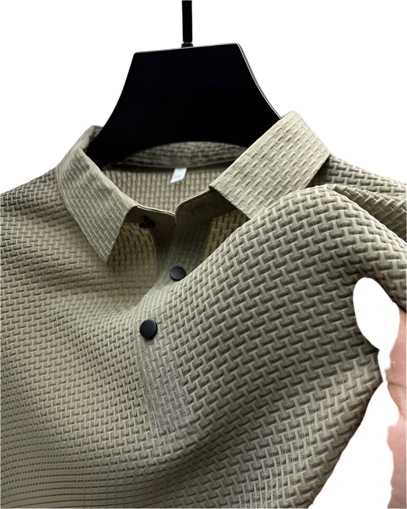 Giovanni – Luxuriöses Mesh-Seiden Polohemd