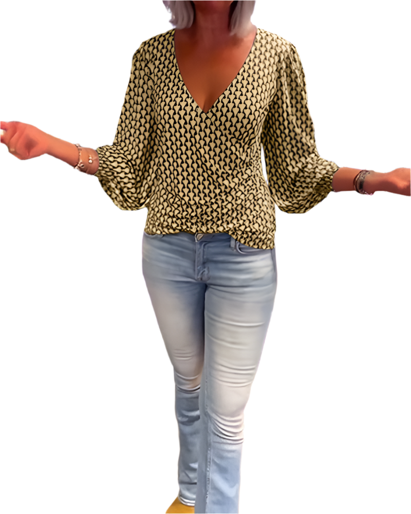 Isabella – V-Ausschnitt Casual Top für Damen