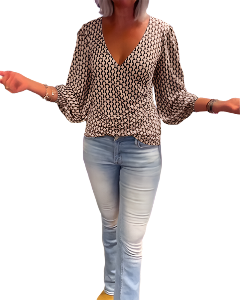 Isabella – V-Ausschnitt Casual Top für Damen