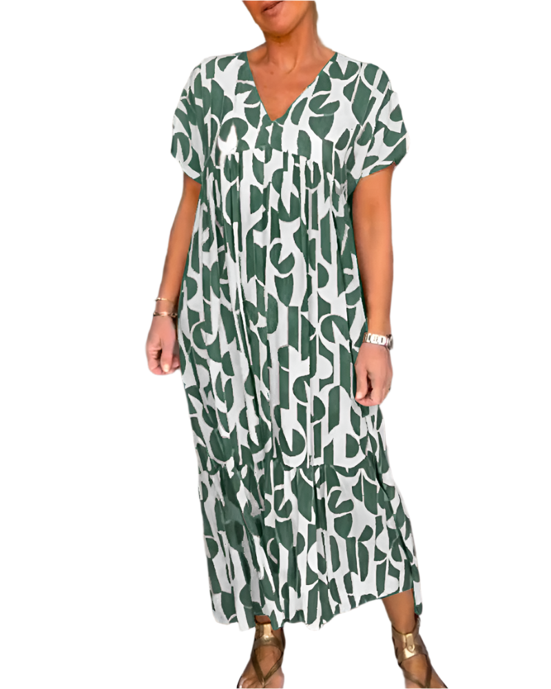 Isabella – Elegantes Damenkleid mit V-Ausschnitt und Taillenschnitt