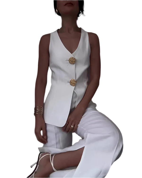 Giulia – Damen Leinenhosen & Oberteil Set