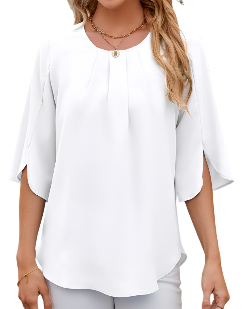 Isabella – Elegante Plissierte Bluse für Damen
