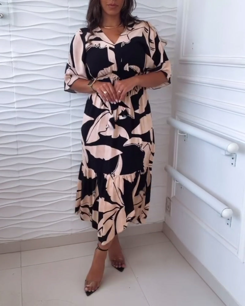 Camelia – Elegantes Damenkleid mit V-Ausschnitt