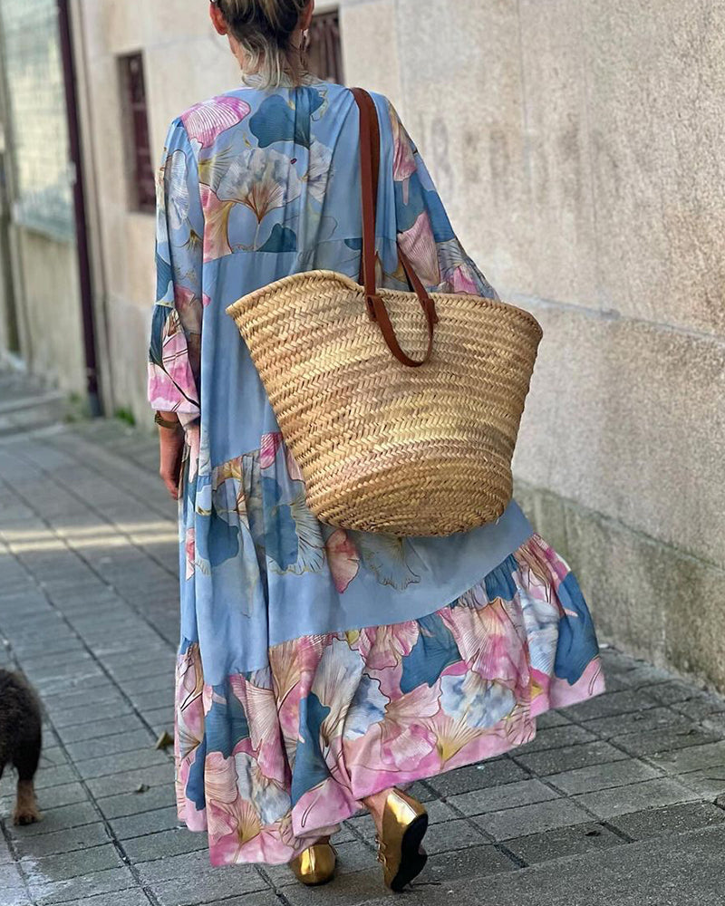 Maya – Damen Maxi Kleid mit Blumenmuster