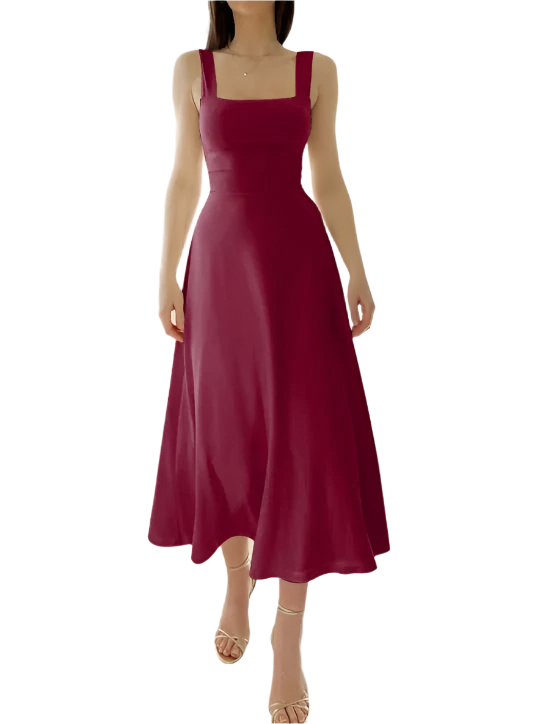 Isabella – Elegantes Damenkleid mit breiten Trägern