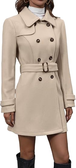 Isabella –Wollmantel mit doppelter für Damen