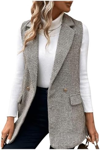 Micah – Elegante Tweed-Westenjacke für Damen