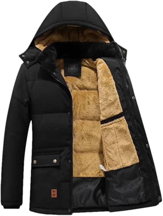 Alessandro – Herren Winter-Pufferjacke mit Kapuze
