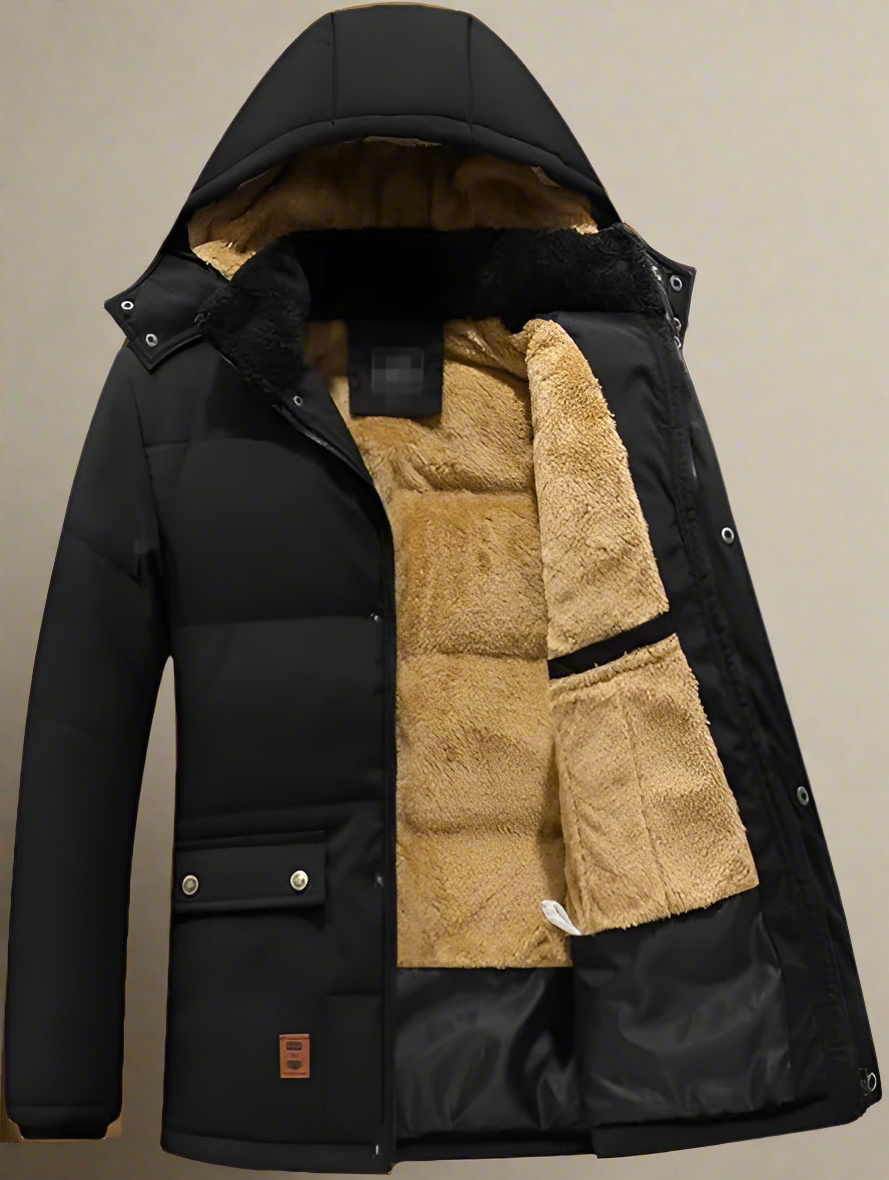 Alessandro – Herren Winter-Pufferjacke mit Kapuze