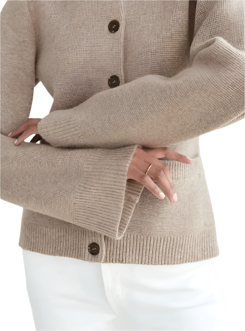 Giulia – Weiche Kaschmir-Strickjacke mit Knöpfen für Damen