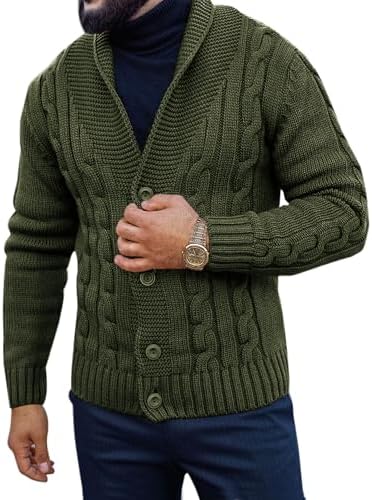 Lorenzo – Slim-Fit Herren Strickjacke mit Zopfmuster