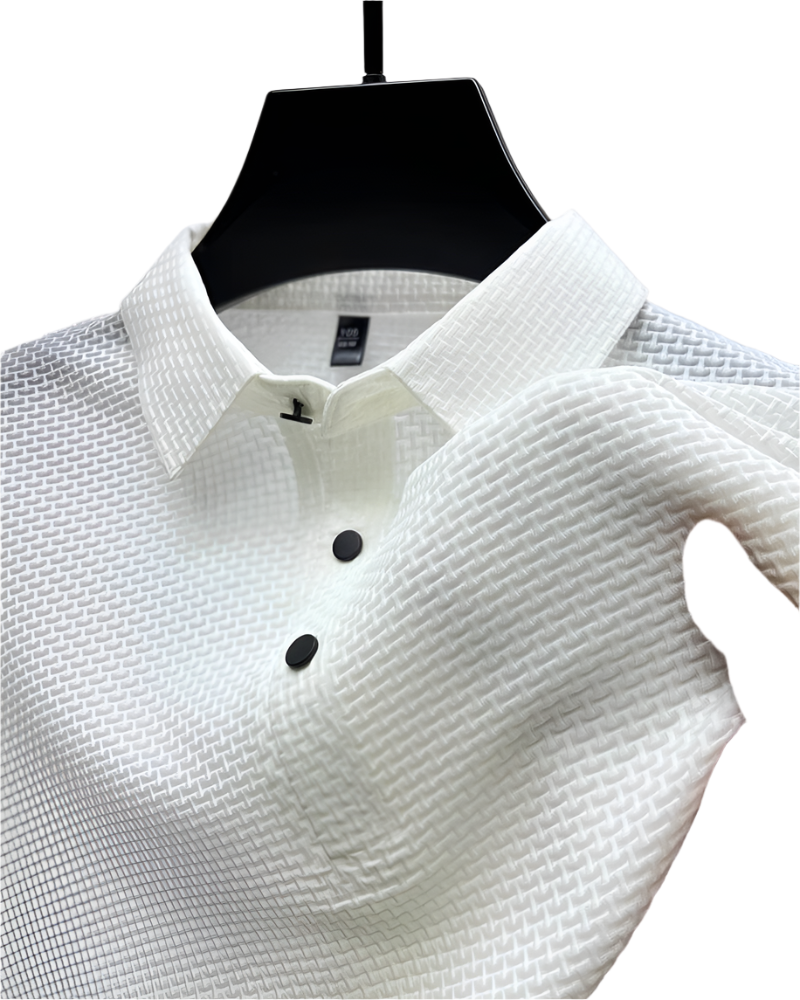 Giovanni – Luxuriöses Mesh-Seiden Polohemd