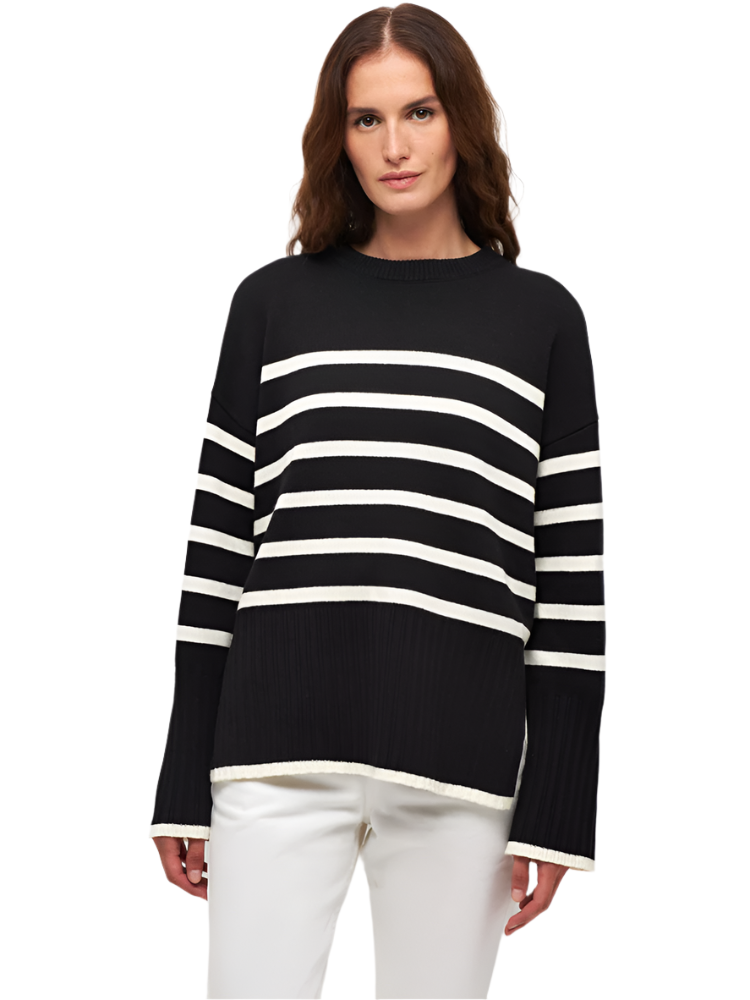 Élise – Bequemer Damen-Pullover mit Streifen