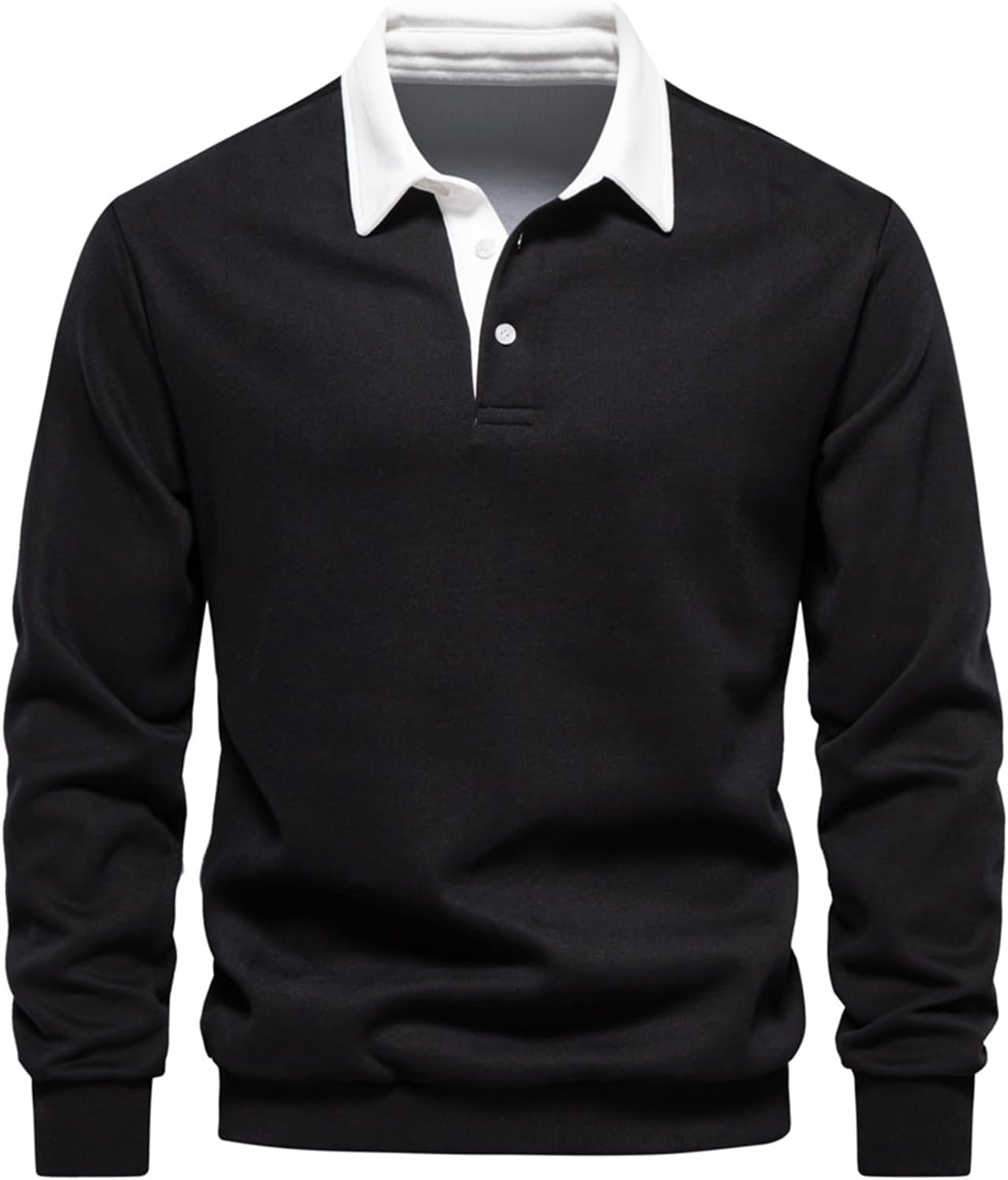 Aiden – Slim-Fit Herren Langarm-Poloshirt