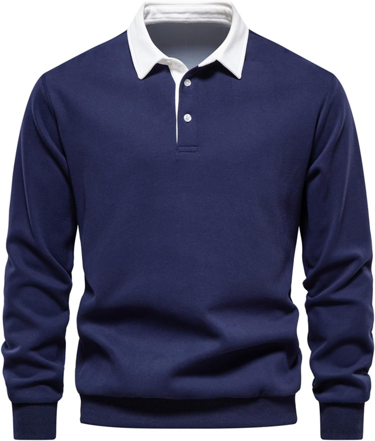 Aiden – Slim-Fit Herren Langarm-Poloshirt