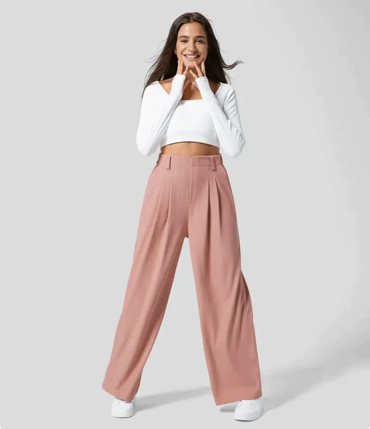 Giulia – Hochtaillierte Casual-Hose für Damen