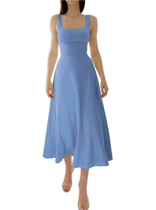 Isabella – Elegantes Damenkleid mit breiten Trägern