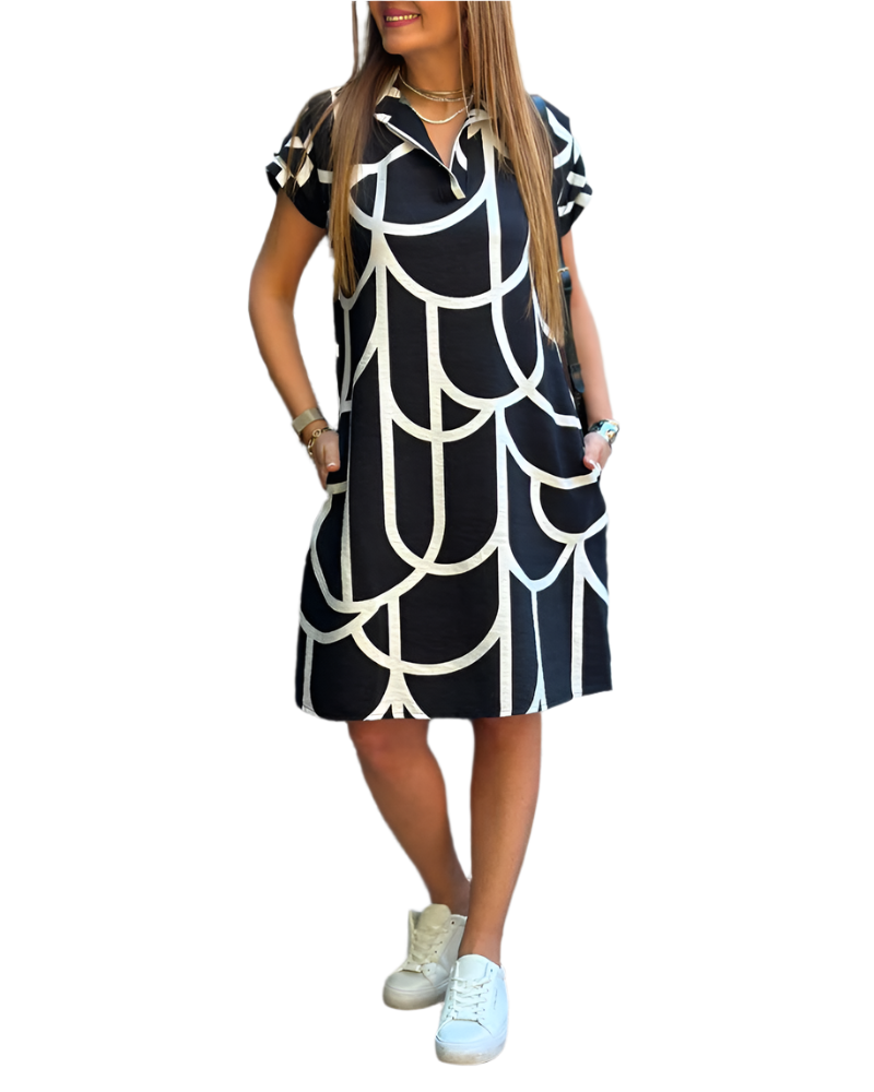 Camila – Bedrucktes Hemdkleid für Damen