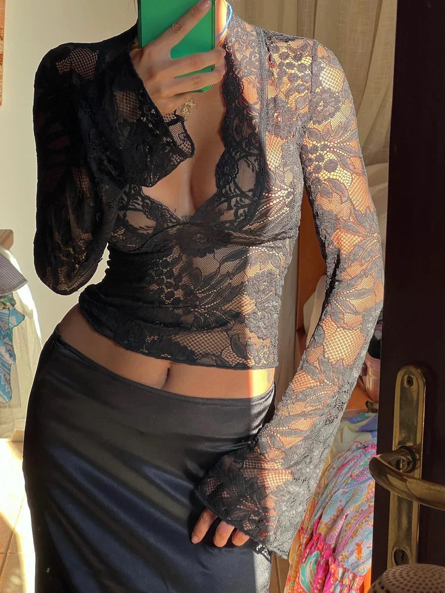 Isabella – Elegantes Damen Spitzentop