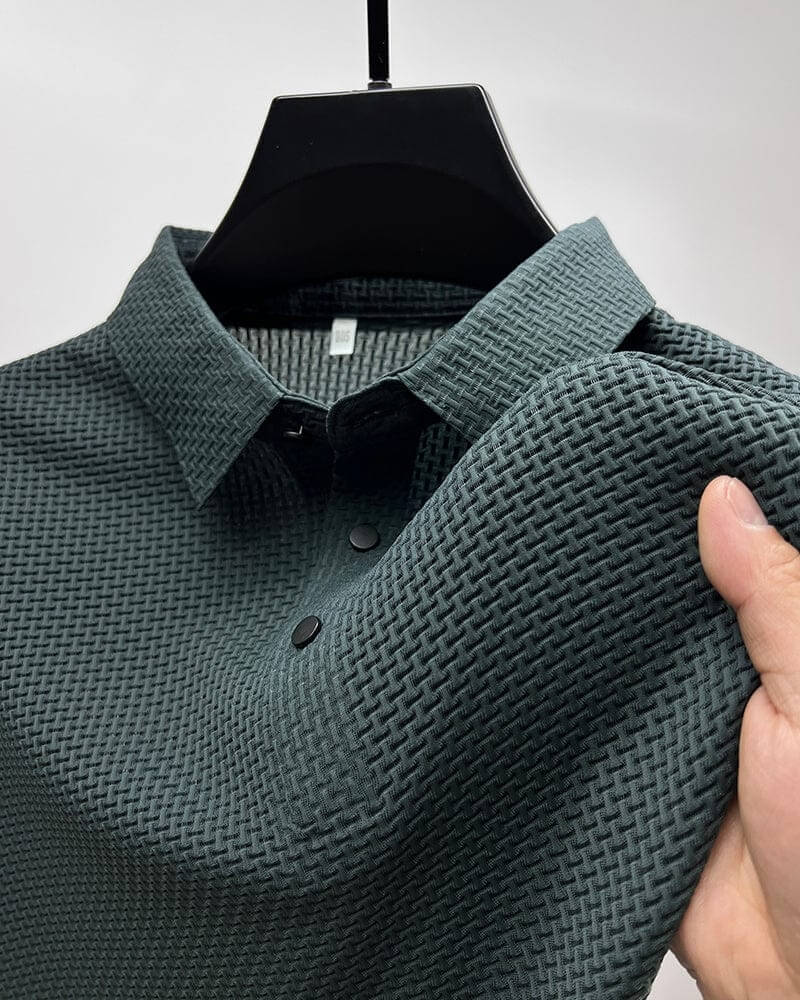 Giovanni – Luxuriöses Mesh-Seiden Polohemd