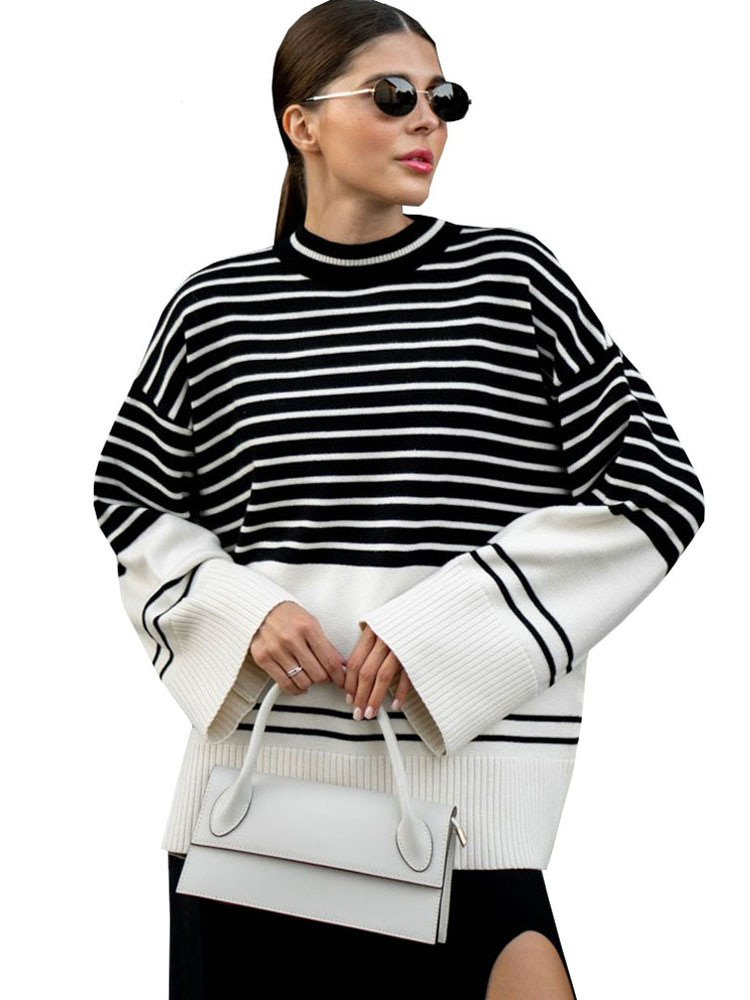 Élise – Bequemer Damen-Pullover mit Streifen