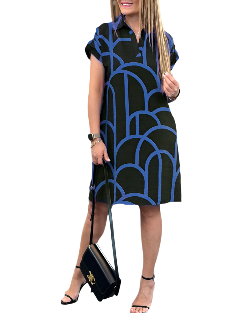 Camila – Bedrucktes Hemdkleid für Damen