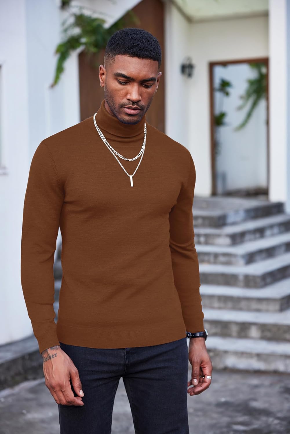 Luciano – Herren Slim Fit Rollkragenpullover