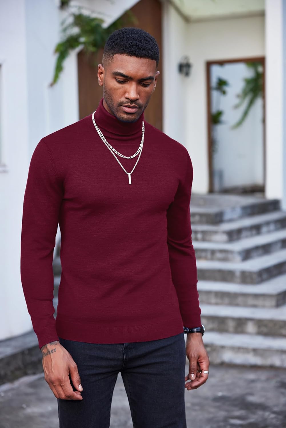 Luciano – Herren Slim Fit Rollkragenpullover