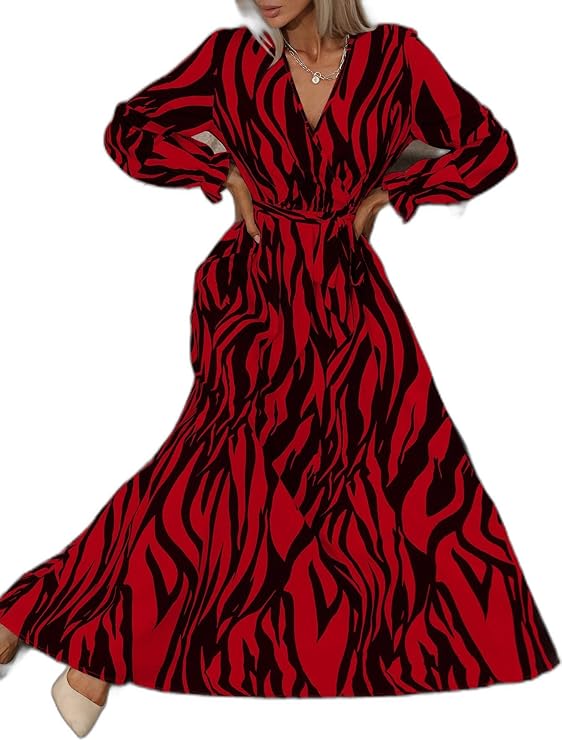 Sophie – Unity Zebra-gestreiftes Damenkleid