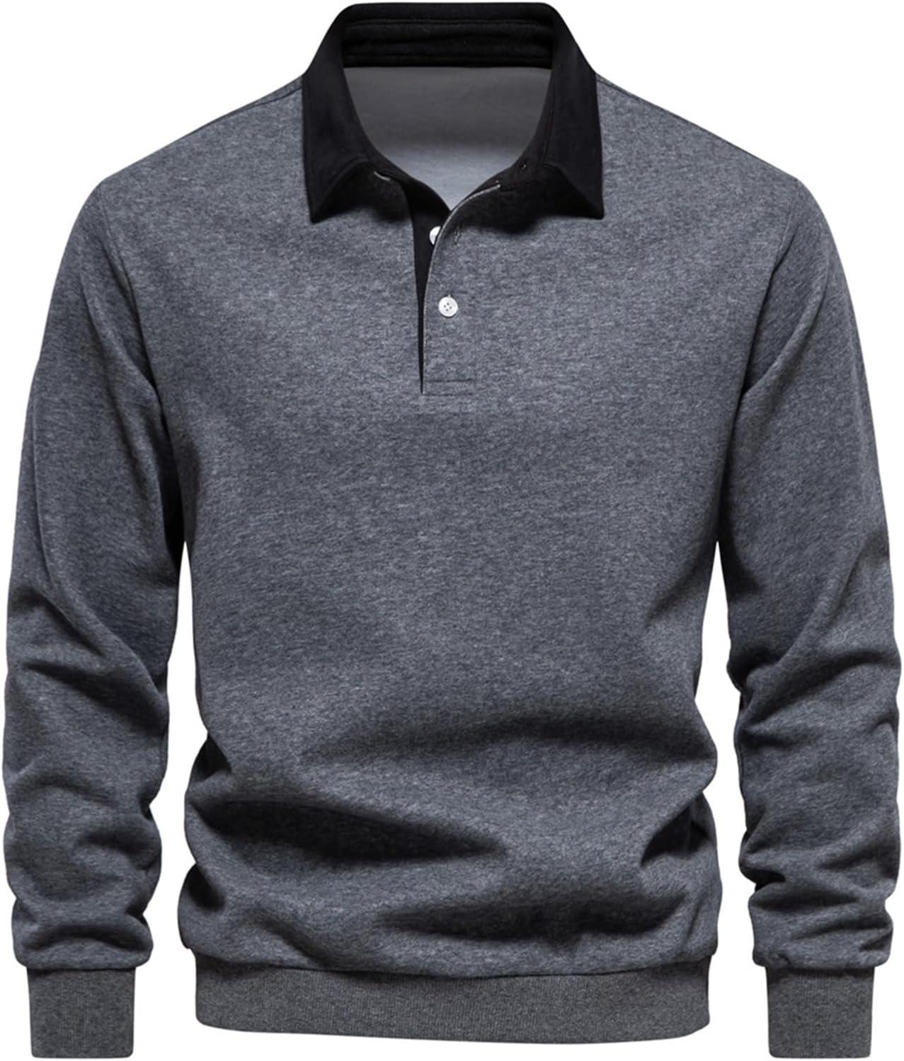 Aiden – Slim-Fit Herren Langarm-Poloshirt