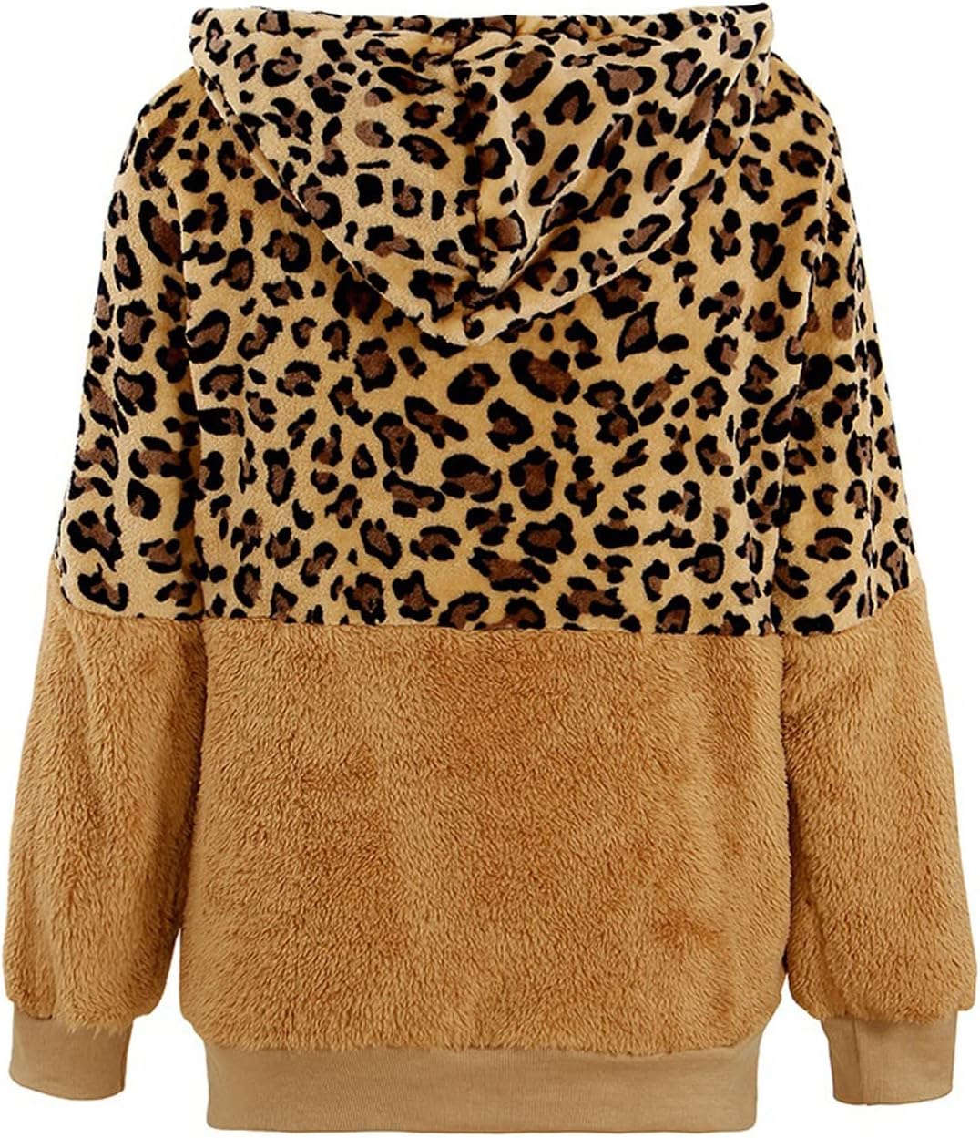 Seraphina – Oversize Damen-Hoodie mit Leopardenmuster aus Kunstfell