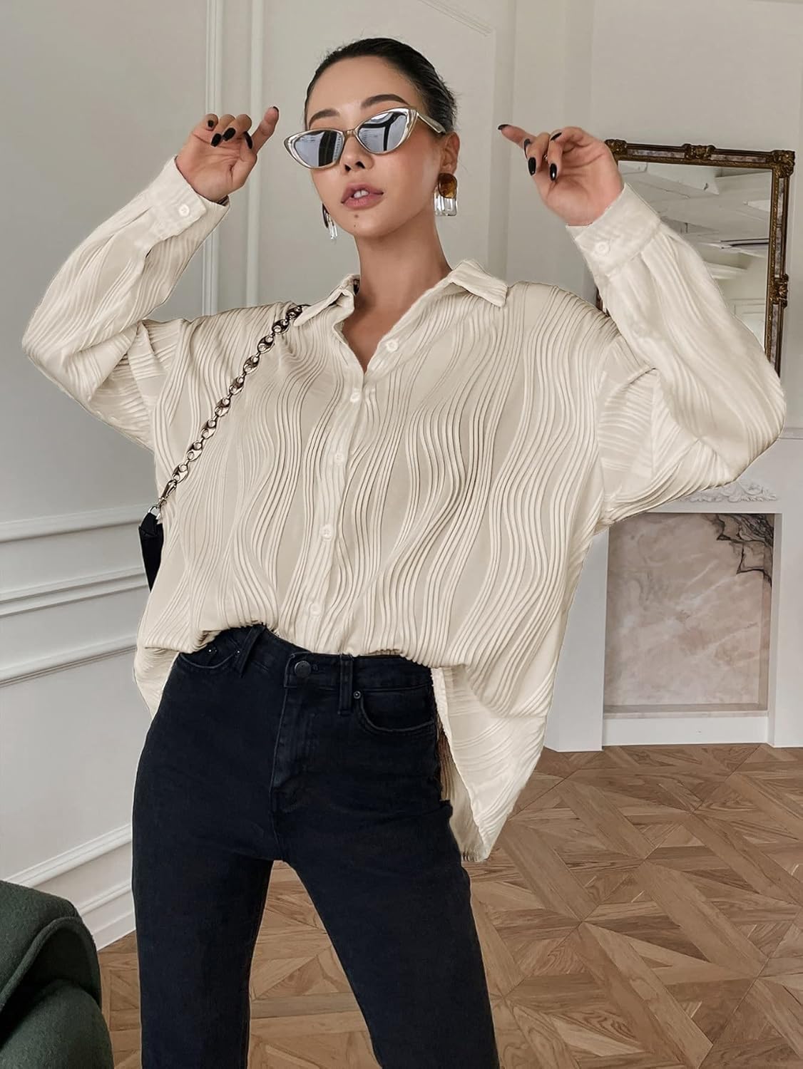 Giulia – Bluse mit Knopfleiste für Damen