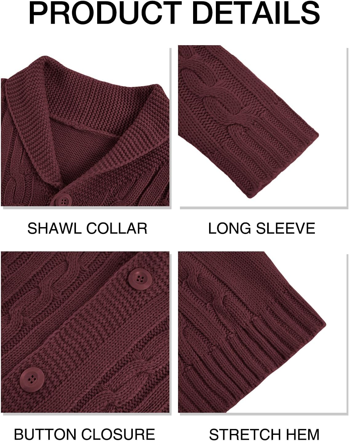 Lorenzo – Slim-Fit Herren Strickjacke mit Zopfmuster