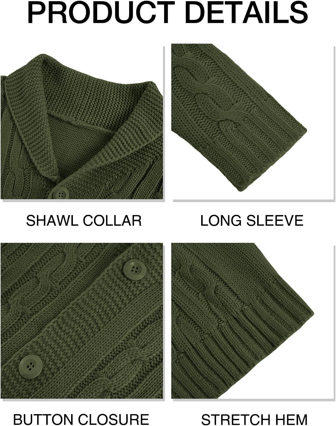 Lorenzo – Slim-Fit Herren Strickjacke mit Zopfmuster