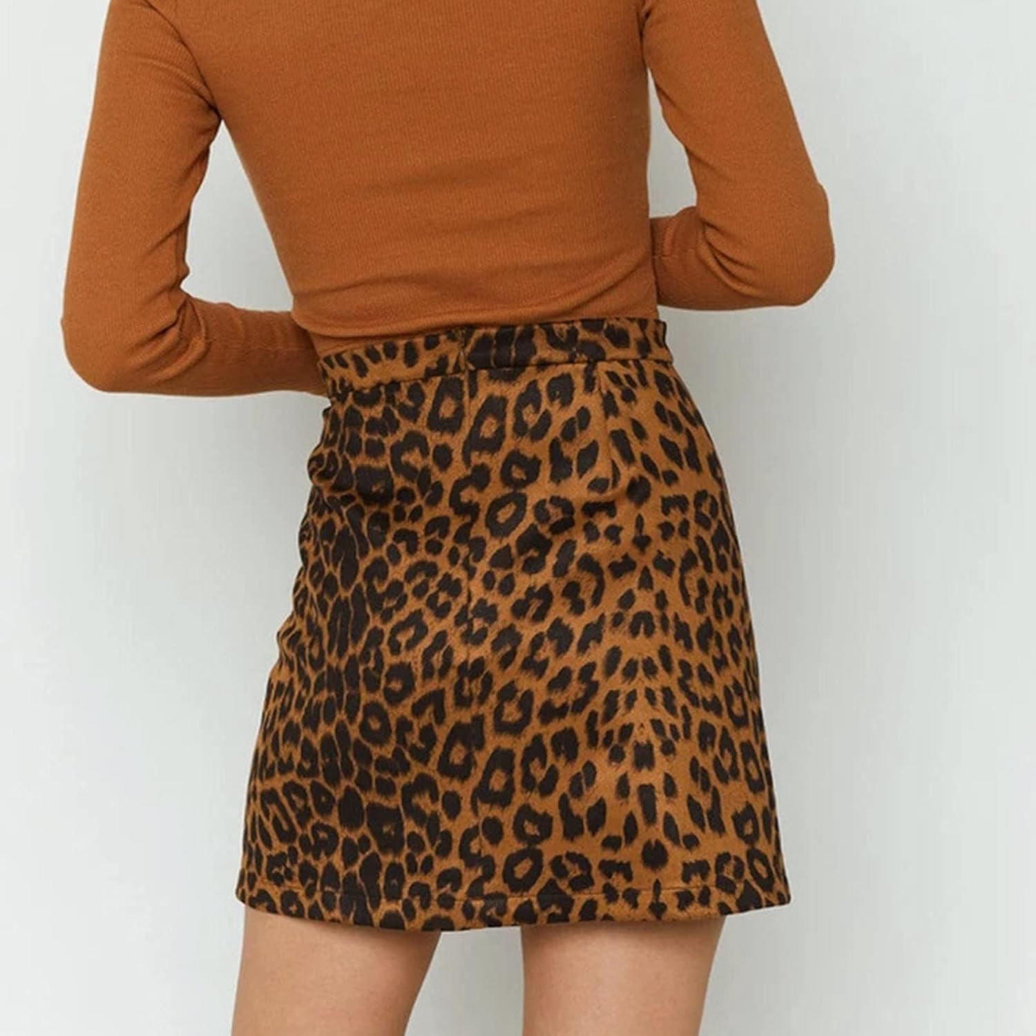 Livia – Leopardenmuster Hohe Taille Damenrock