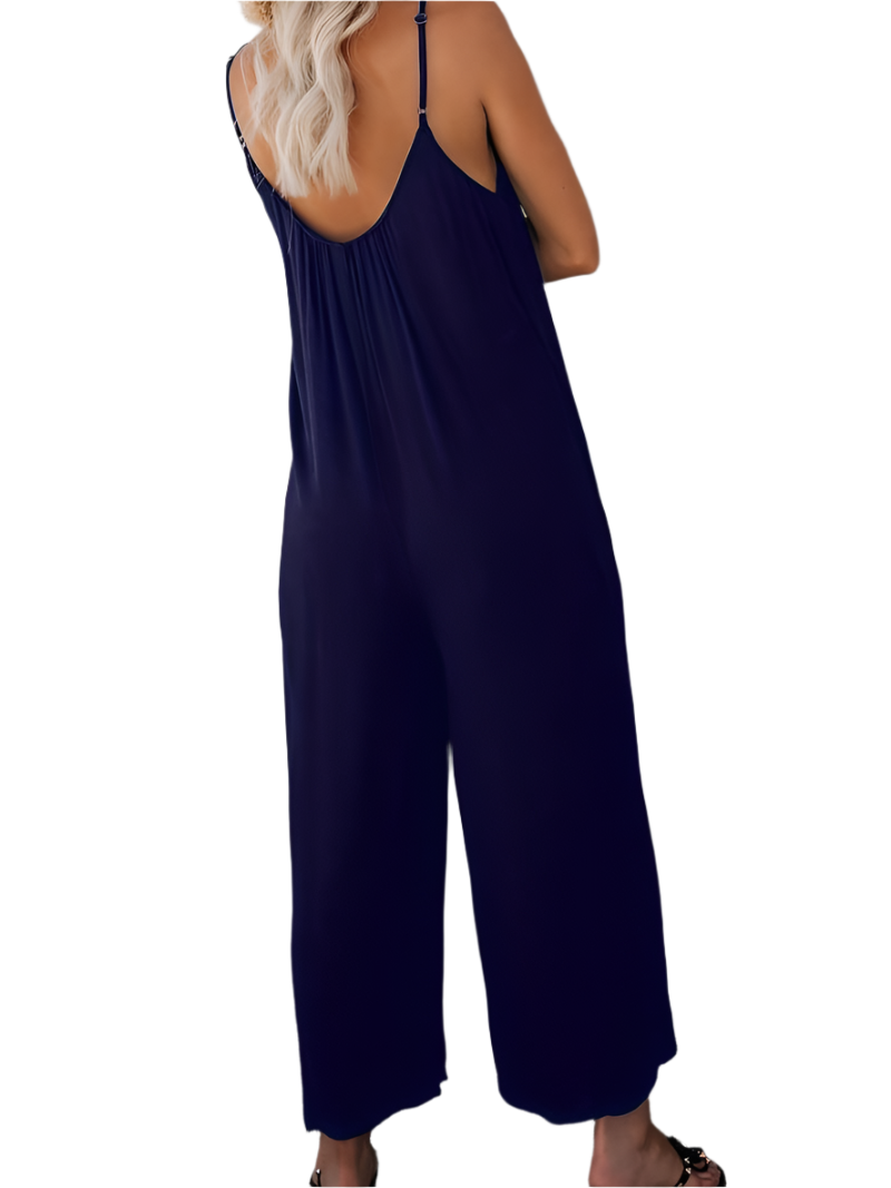 Magda – Rüschen-Boho-Overall mit weitem Bein für Damen