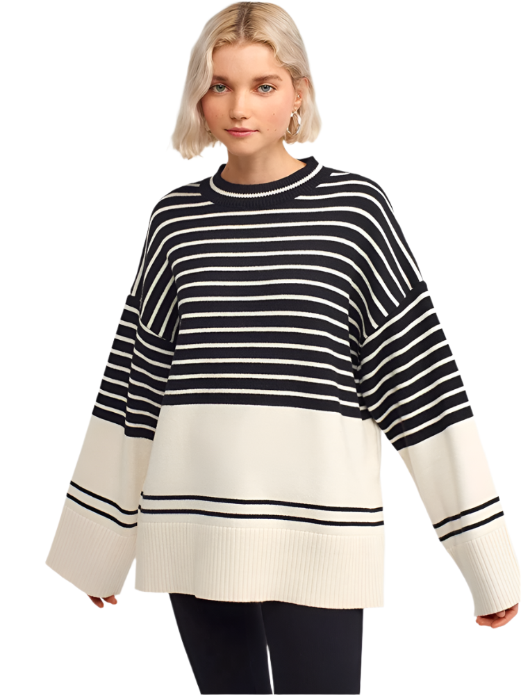 Élise – Bequemer Damen-Pullover mit Streifen