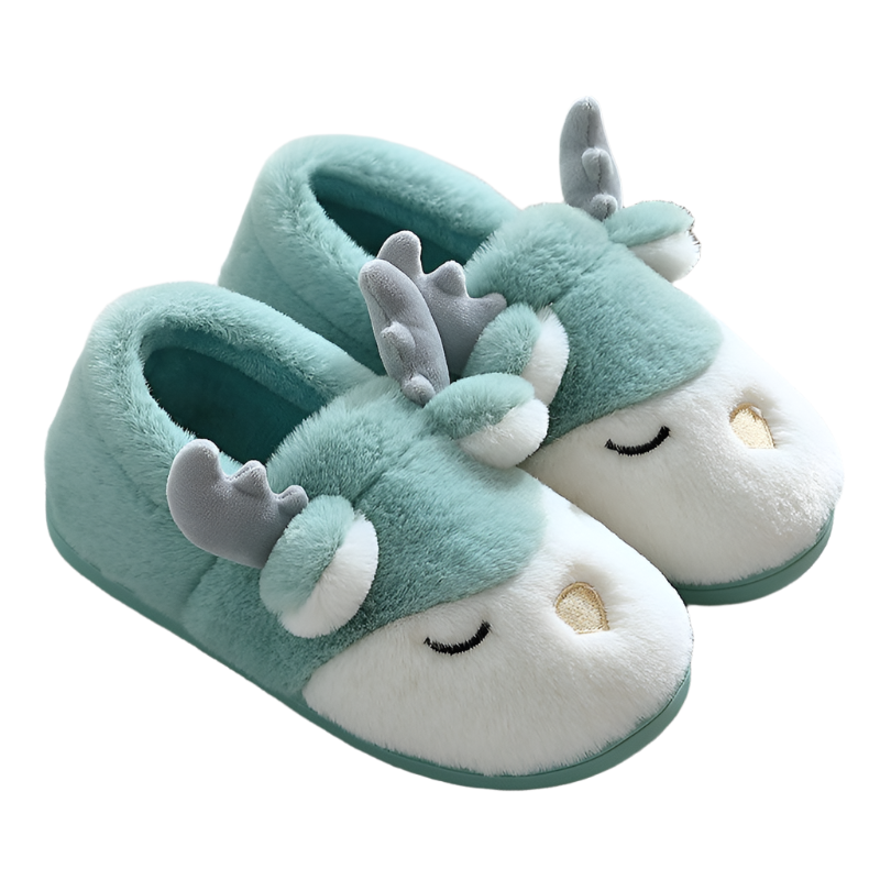 Lucia – Flauschige Rentier Hausschuhe