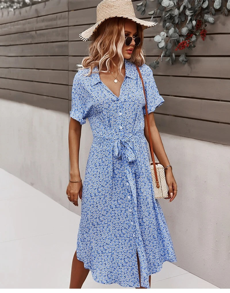 Sofia – Verspieltes Sommerkleid mit Blumenmuster für Damen