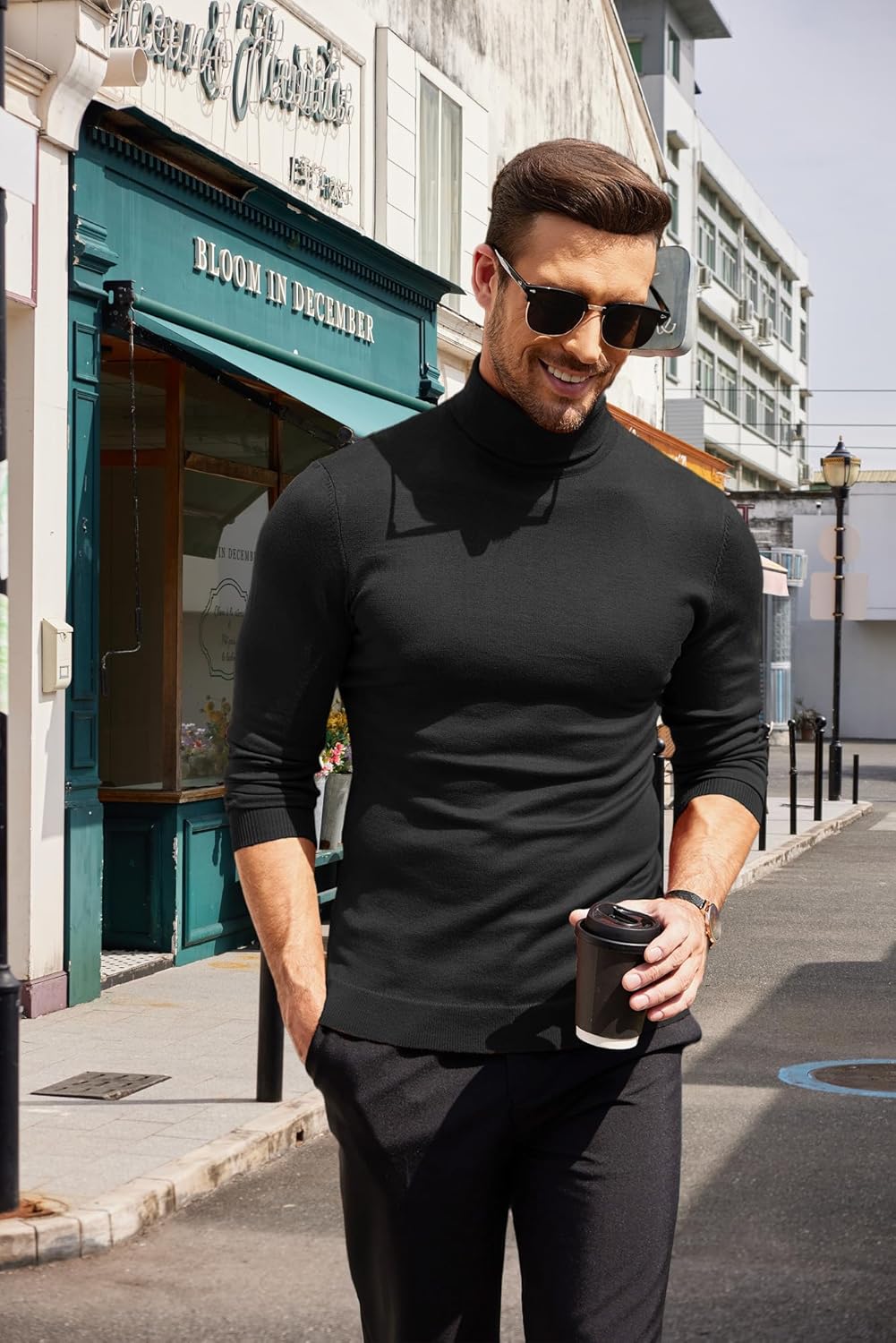 Luciano – Herren Slim Fit Rollkragenpullover