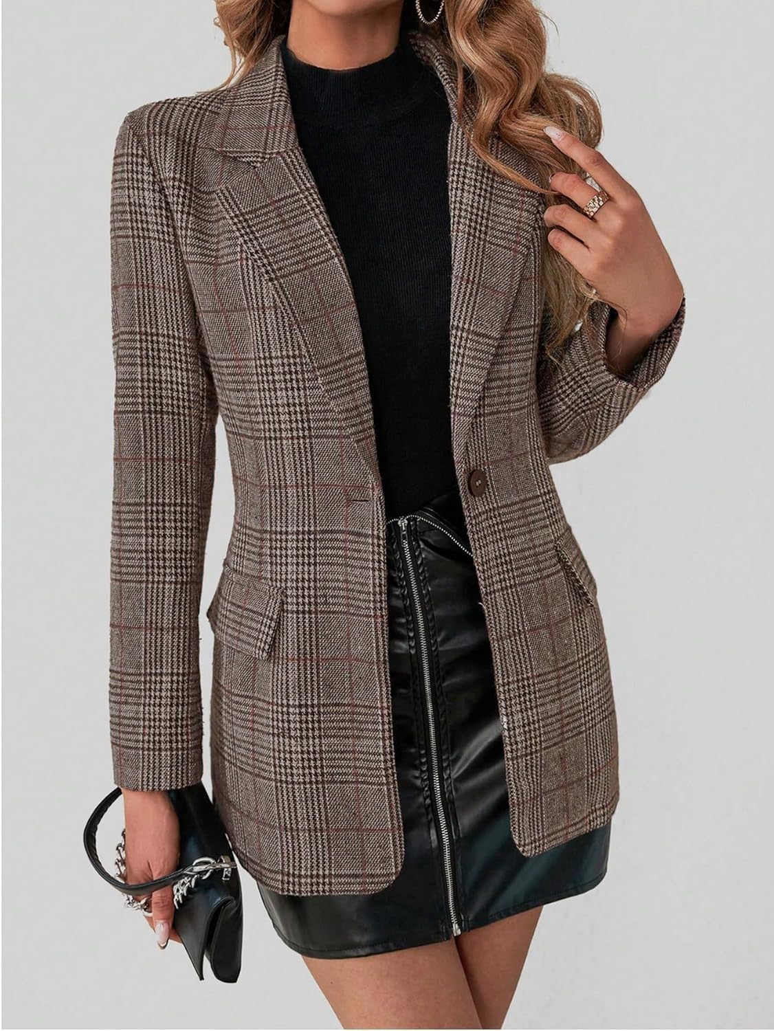 Iris– Casual Karierter Damenblazer