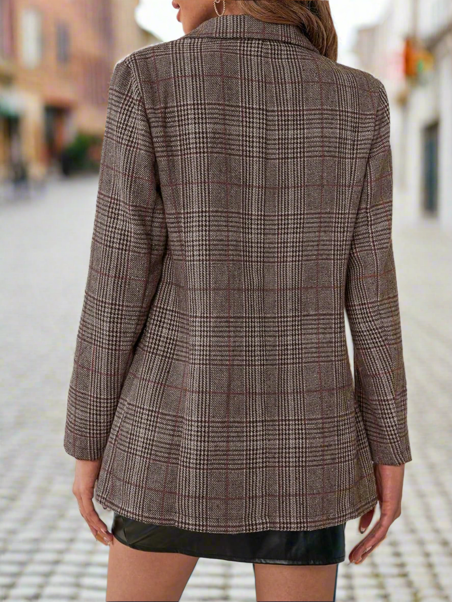 Iris– Casual Karierter Damenblazer