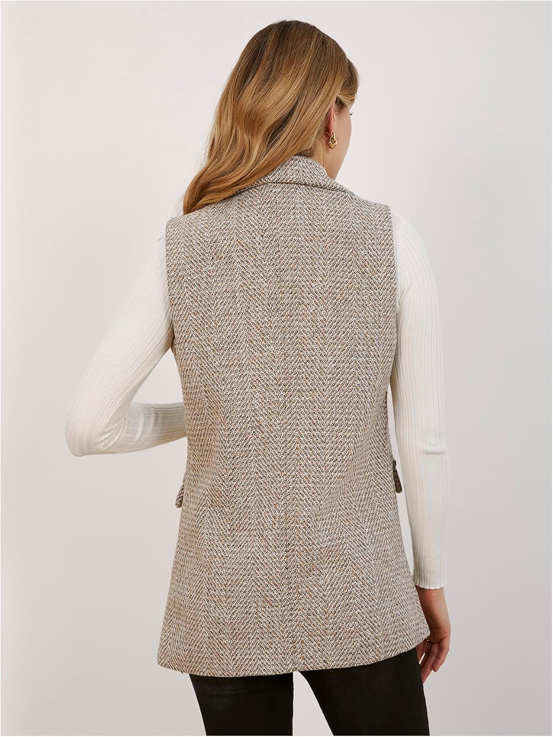 Micah – Elegante Tweed-Westenjacke für Damen