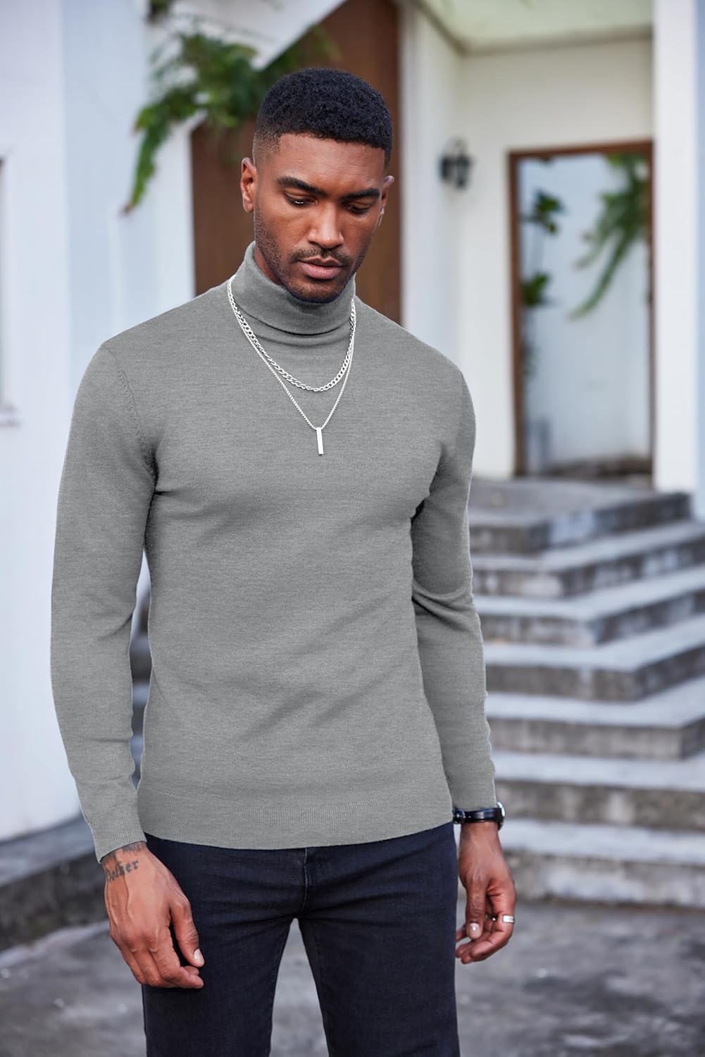 Luciano – Herren Slim Fit Rollkragenpullover