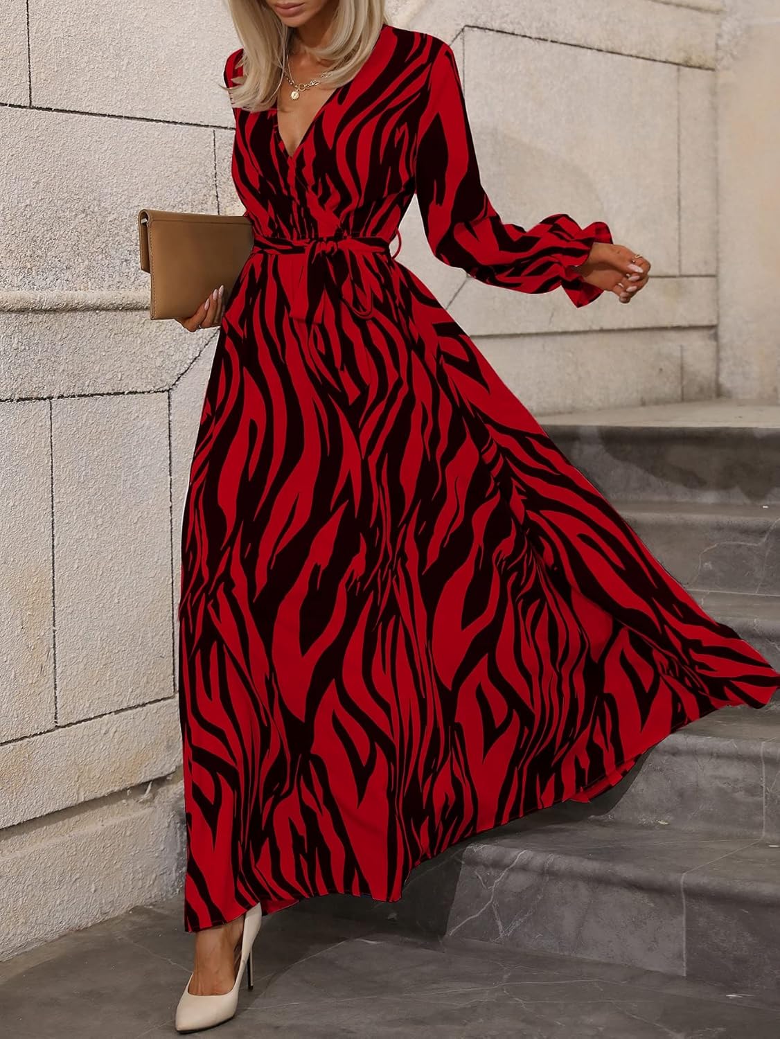 Sophie – Unity Zebra-gestreiftes Damenkleid