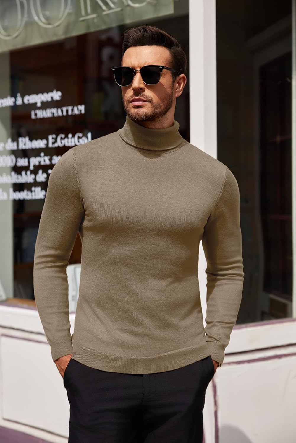 Luciano – Herren Slim Fit Rollkragenpullover