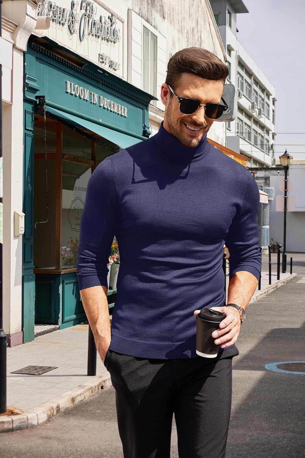 Luciano – Herren Slim Fit Rollkragenpullover