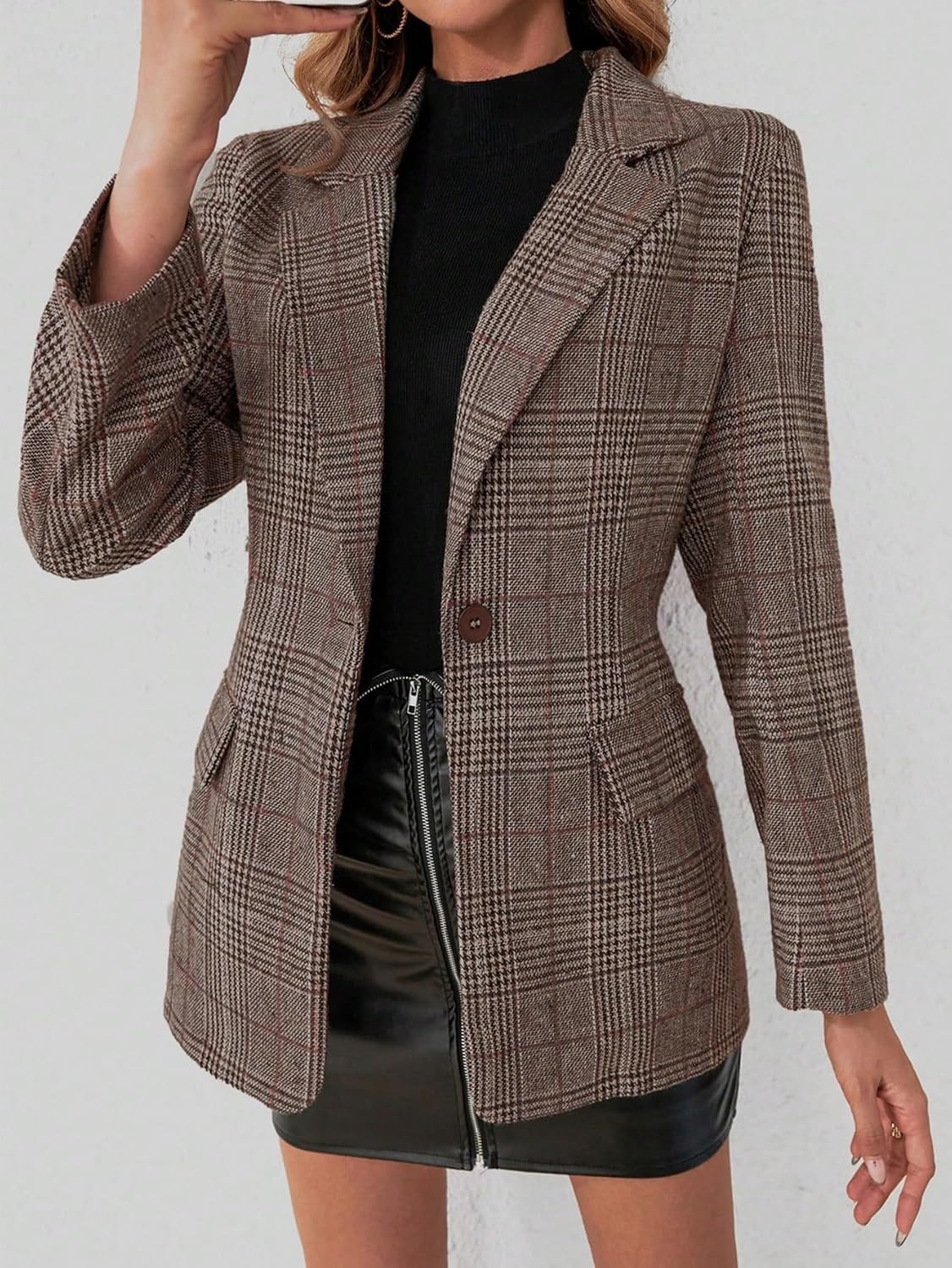 Iris– Casual Karierter Damenblazer