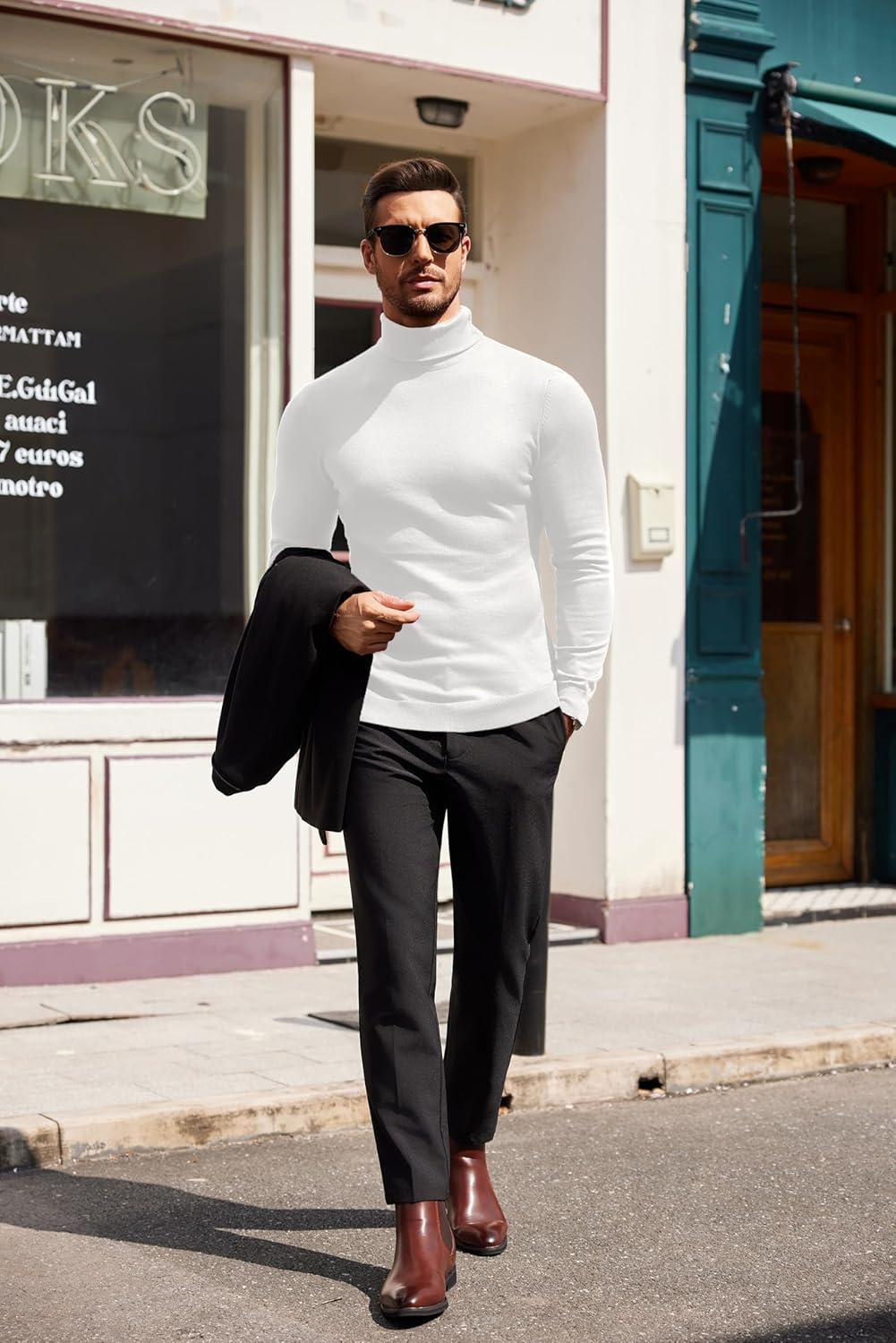 Luciano – Herren Slim Fit Rollkragenpullover