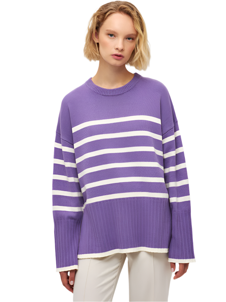 Élise – Bequemer Damen-Pullover mit Streifen